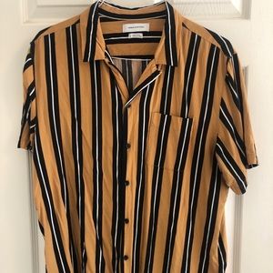 Urban outfitters yellow and white striped shirt